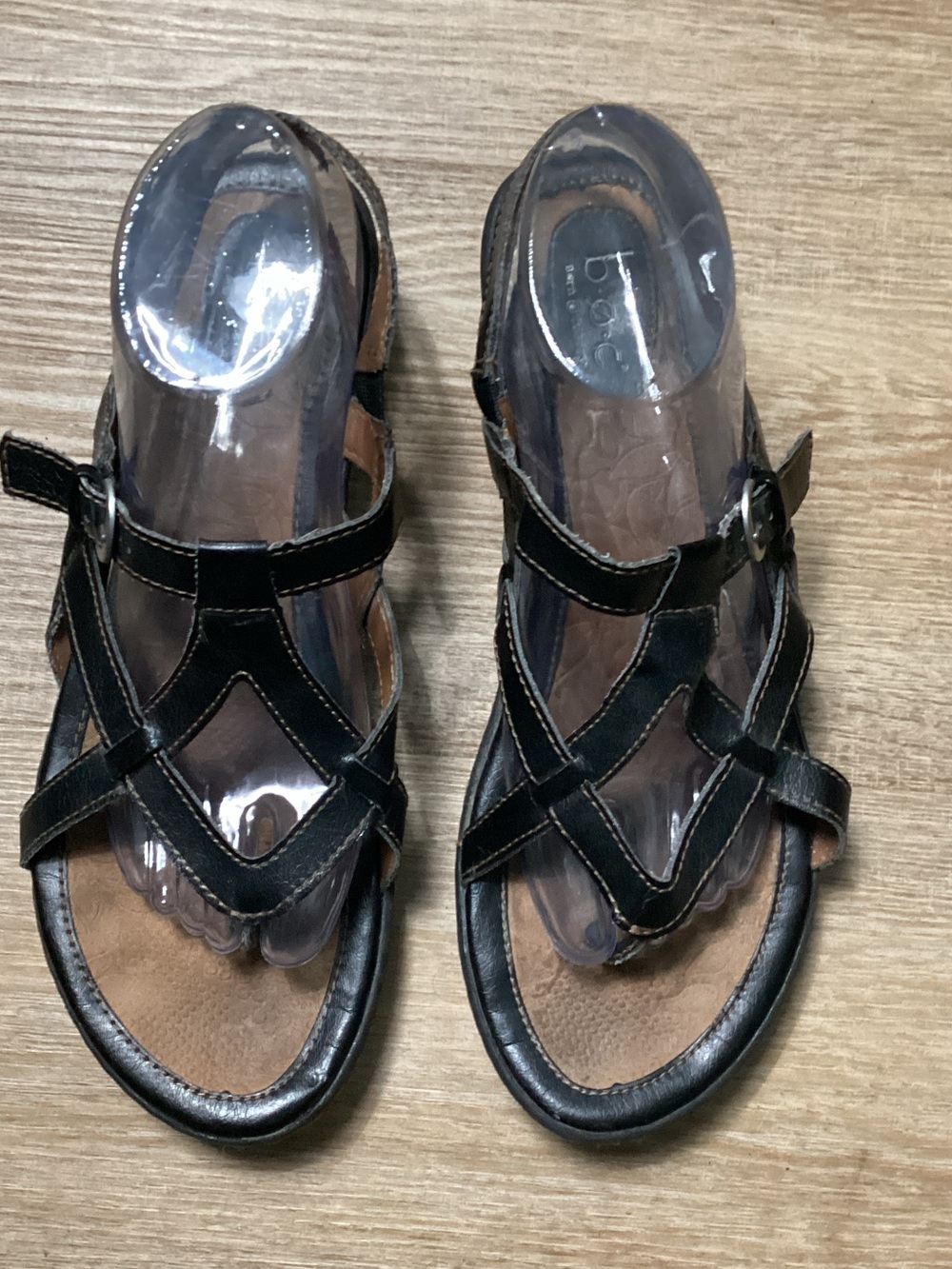 b.o.c. (Born Concept ) Black Strappy Sling-back Sandals Sz 110 M/W C31909
